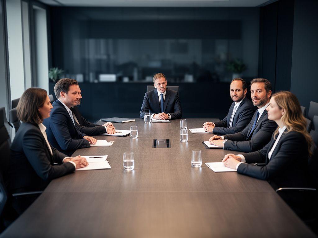 Rechtsanwältinnen und Rechtsanwälte in einem Zürcher Besprechungsraum mit ruhiger, professioneller Atmosphäre
